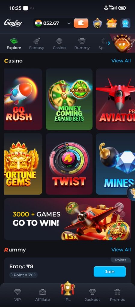 GolPay app interface showing digital wallet, fast payments, and secure transactions